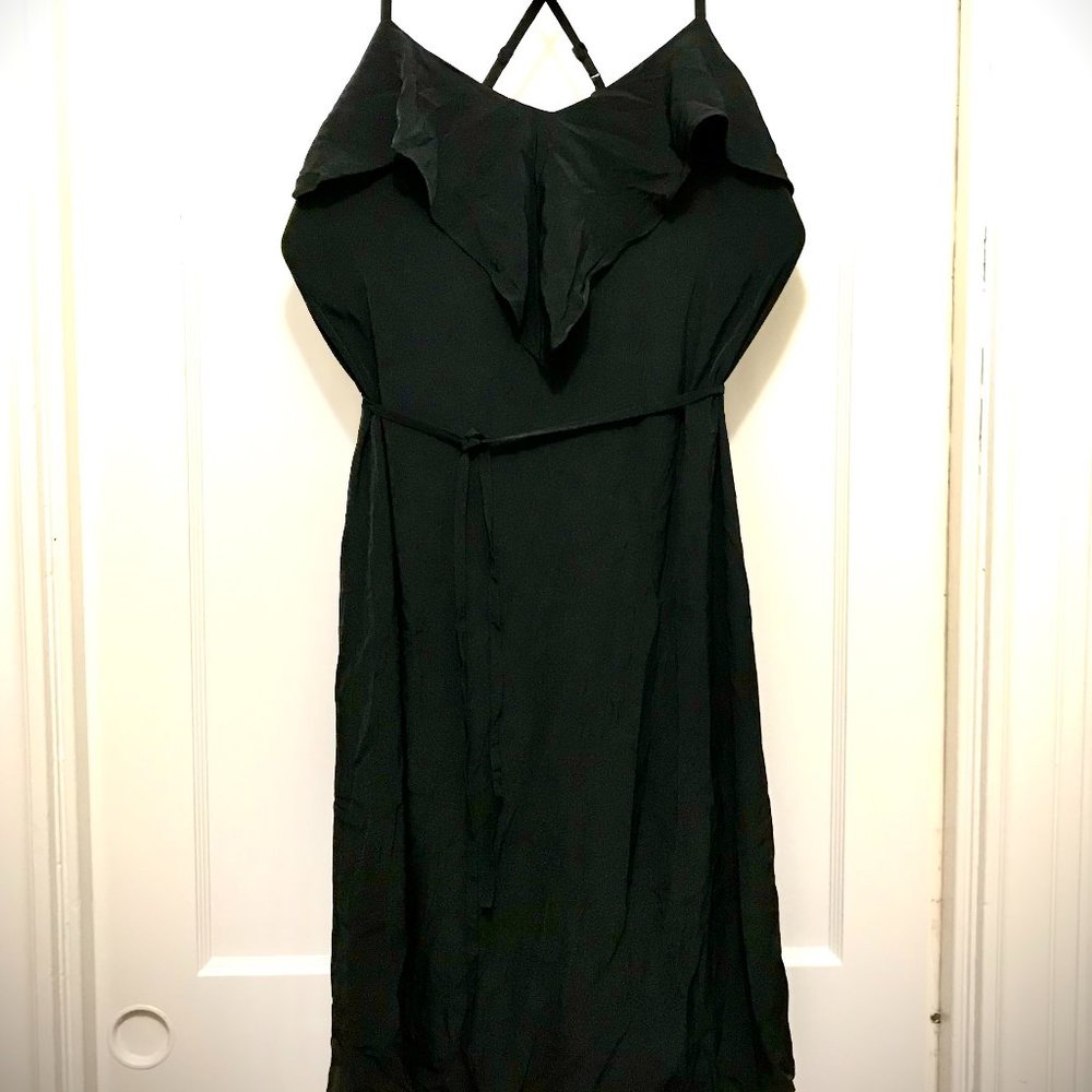 GAP ruffle sundress - L - black